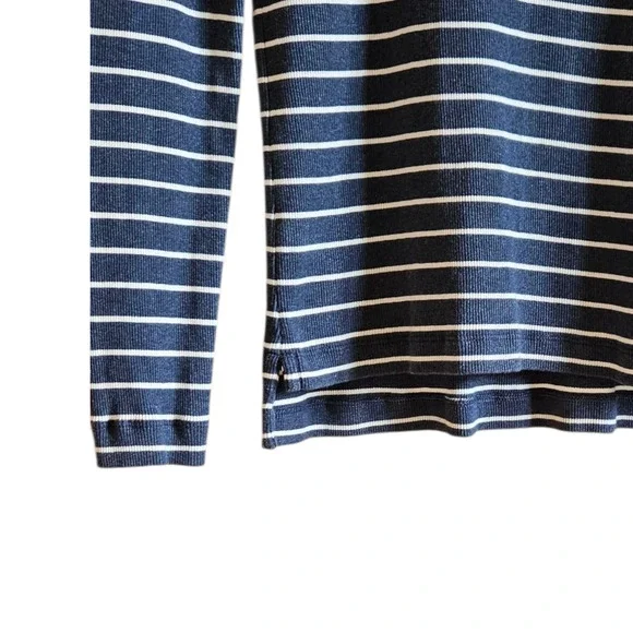 Ralph Lauren Striped Long Sleeve Preppy Top Navy White Women's Medium - Picture 5 of 6